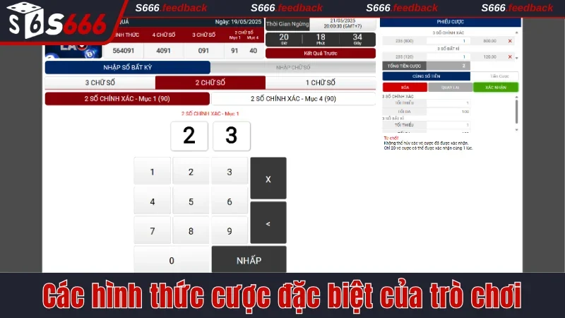 Các hình thức cược đặc biệt của trò chơi