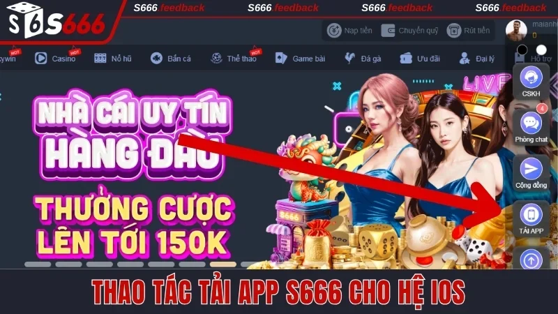 Cập nhật các thao tác cài đặt ứng dụng S666 về máy iPhone