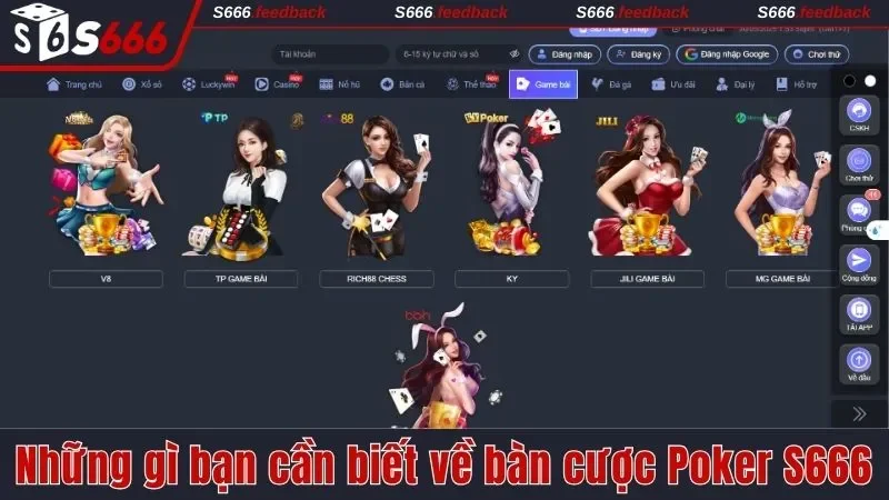 Những gì bạn cần biết về bàn cược Poker S666